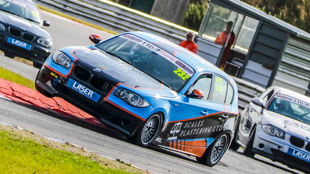 Great race at the superfast Snetterton circuit for the Laser Tools sponsored BMW 116Trophy