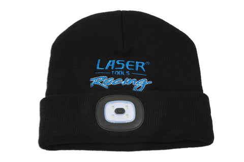 Laser Tools Racing Beanie Hat with Rechargeable Lamp